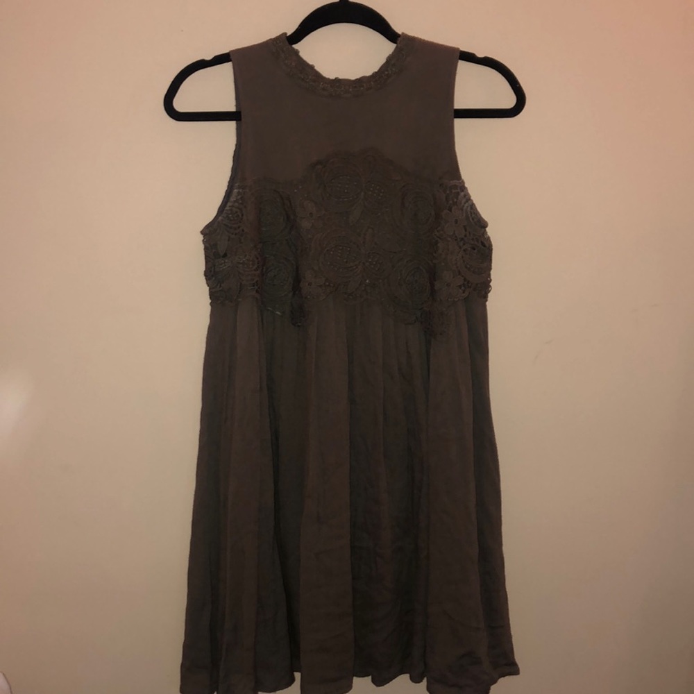 Olive green/gray dress